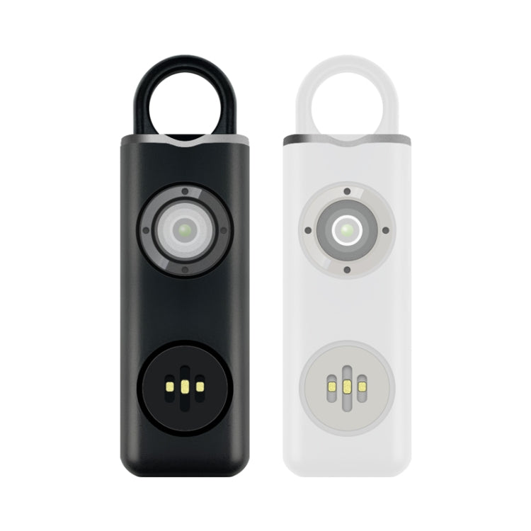 Anti-wolf Alarm Rechargeable Female Student Self-defense Keychain, Rechargeable White, Rechargeable Black Anti-wolf Alarm Rechargeable Female Student Self-defense Keychain, Rechargeable White, Rechargeable Black